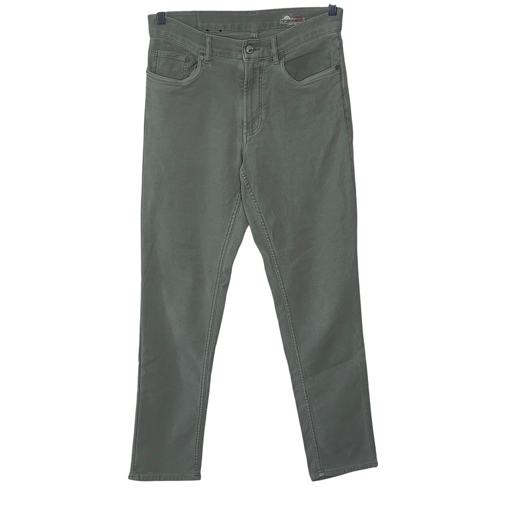 Faherty Brand Mens Slim Fit 5 Pocket Pants Sage Green Olive Size 29  Cotton